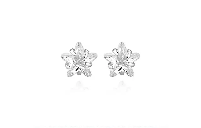 尚银福 五角星 韩版精致轻奢小众高级感设计 简约个性迷你 养耳睡觉不用摘 好运 合金 耳钉 女款