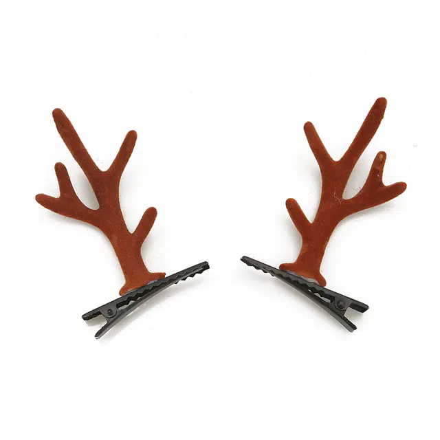 如花梦 圣诞麋鹿发卡发饰圣诞头饰红色小鹿角拍照道具装扮饰品 合金 发箍 女款