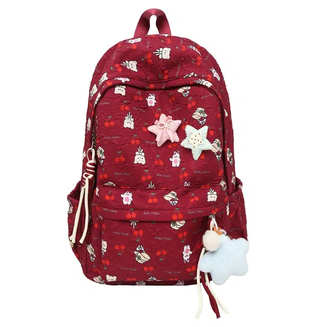 笛贝嘉 日系可爱樱桃时尚轻便休闲旅行 尼龙 双肩包 女款 多色