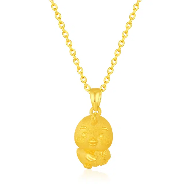 萃华金店 十二生肖 好运 本命年生肖蛇福禄吉祥 瑞兽呈祥 福泽绵长 足金 按克计价 黄金项链 男女同款情侣款