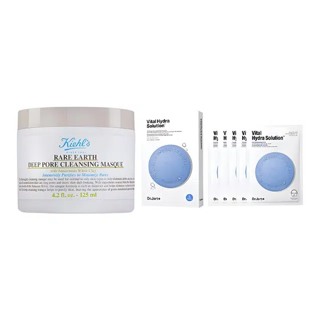 科颜氏&蒂佳婷 科颜氏白泥+蒂佳婷蓝药丸面膜泥膜 深层清洁 收缩毛孔 两件套