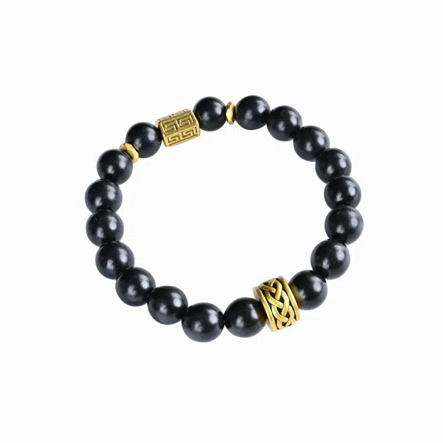 天纵 创意设计国潮祥云回纹转运珠   复古精致信念守护转运佛珠 黑檀 木作手串 男女同款情侣款