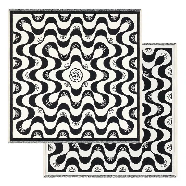 上海故事 秋冬季双面双色洋气旅游外出防寒保暖外搭提花 聚酯纤维 披肩 女款