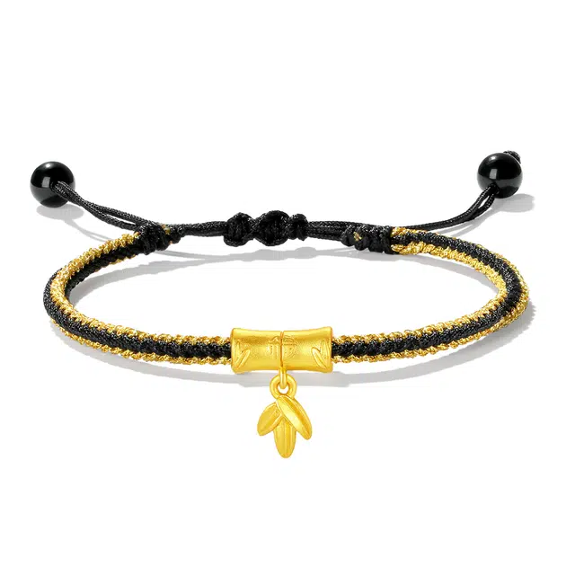 【普陀山官方已祝福】 普陀山文创 节节高升竹节手绳本命年手工编织红绳平安招财纳福手饰 生日送礼好运礼转运礼 合金 手链 男女同款情侣款