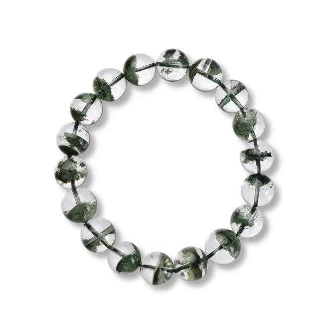 古禾 新中式东方珍宝异象之美绿幽灵招财进宝好运 水晶 手串 男女同款情侣款