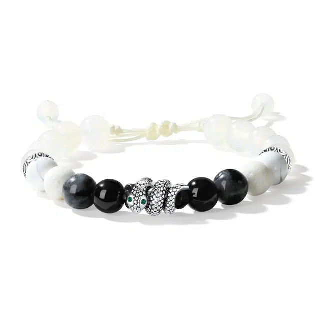 【普陀山官方已祝福】 普陀山文创 中式复古纳福灵蛇串珠可调节手饰招财转运珠手饰 好运礼盒 玛瑙 手串 男女同款情侣款