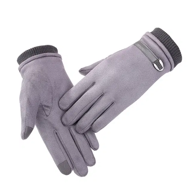 南极人 冬季加绒防风可触屏户外骑车开车登山运动可触屏防寒 加厚 骑行手套 男款