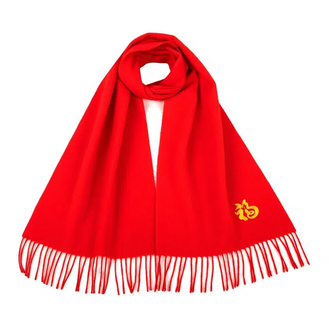 恒源祥 刺绣 羊毛 绒线围巾 女款