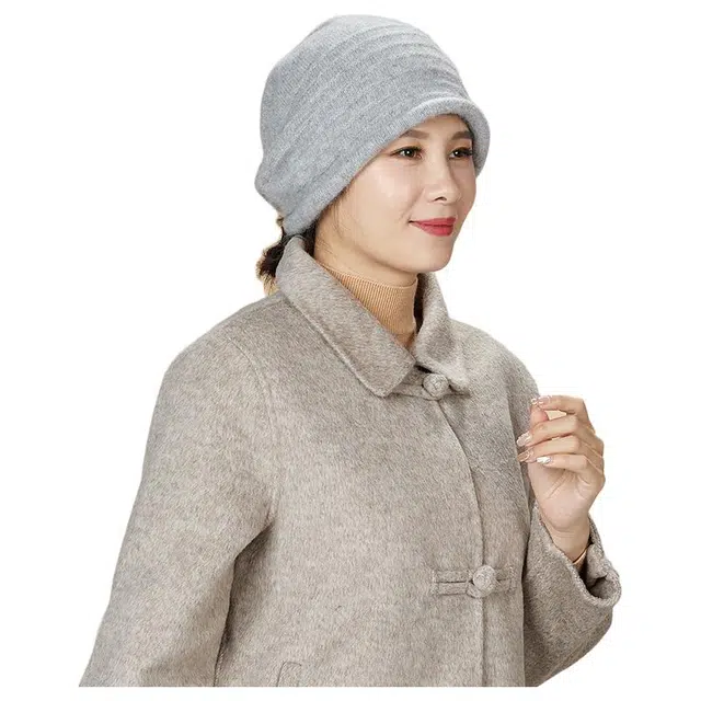 恒源祥 柔软舒适 冬季保暖 羊毛 绒线帽 女款
