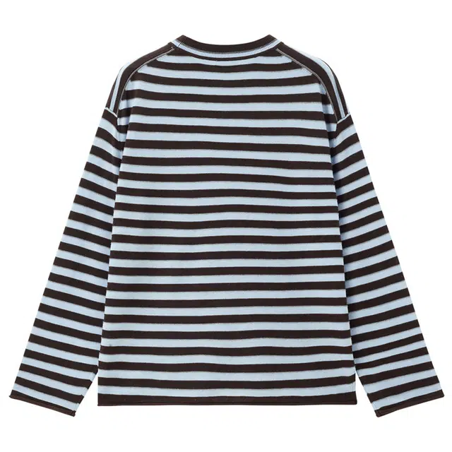 佐丹奴 条纹宽松圆领套头舒适针织衫 女款