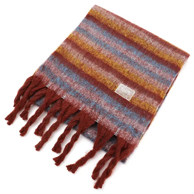 肯默 多巴胺流苏 保暖亲肤 两用 时尚潮流 绒线围巾 男女同款情侣款