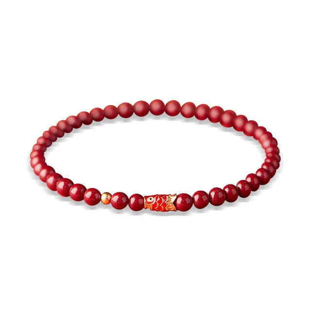 【诸事顺意】 金六福吉祥 好运锦鲤 帝王砂 紫金砂 新中式复古国潮风小众精致设计感日常通勤纳福转运#好运 朱砂 手串 男女同款情侣款