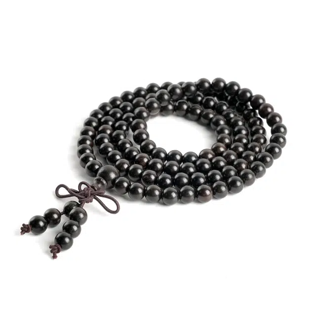 周帝王 诸事顺利平安喜乐新中式国风招财纳福转运珠前程似锦平安喜乐财源广进素圈好运 黑檀 木作手串 男女同款情侣款