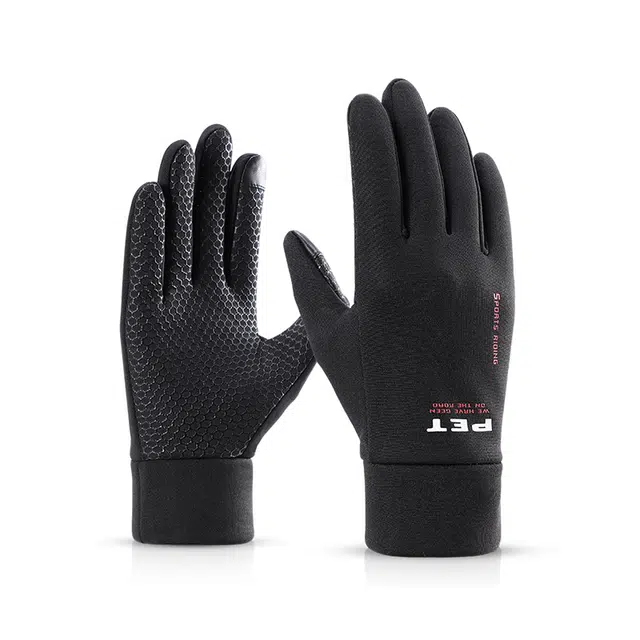 浪莎 骑行加绒保暖骑车自行车防寒开车登雪山防滑可触屏 有弹力 运动手套 男款
