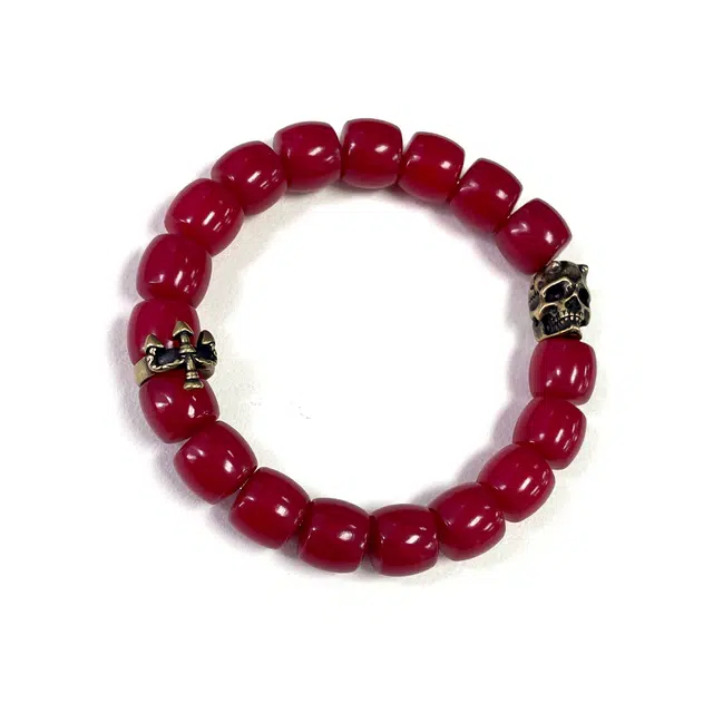 九隆古 金刚降魔杵 骷髅头 国潮新中式 本命年招财转运#好运 菩提根 手串 男女同款情侣款