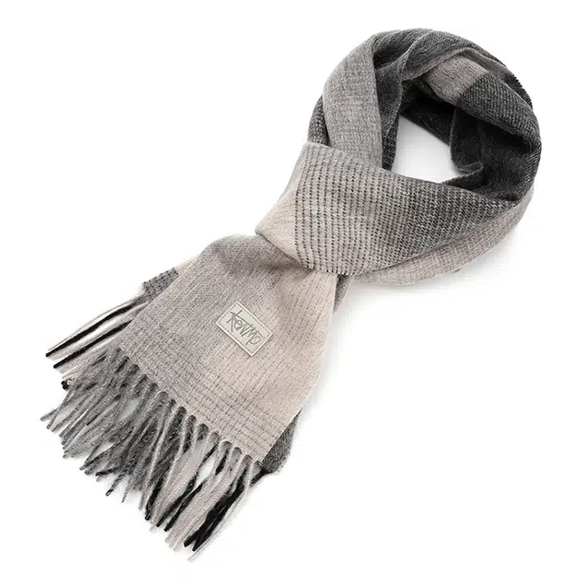 肯默 渐变拼色流苏 街头时尚 小标保暖锁温 羊毛 绒线围巾 男女同款情侣款