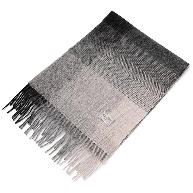 肯默 渐变拼色流苏 街头时尚 小标保暖锁温 羊毛 绒线围巾 男女同款情侣款