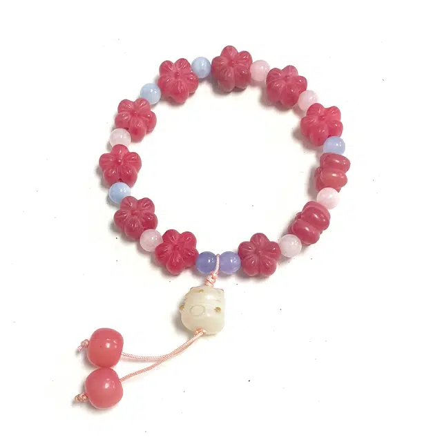 九隆古 招桃花 萌猫招财纳福 国潮时尚小众轻奢手饰 纪念日送礼 菩提根 手串 女款