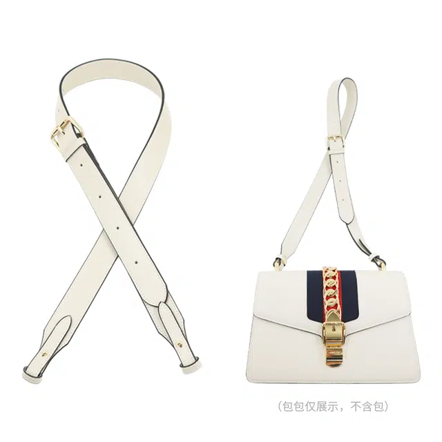 月思慧 适用于古驰塞尔维亚包改造 牛皮 包肩带 女款 米白色/红色/黑色