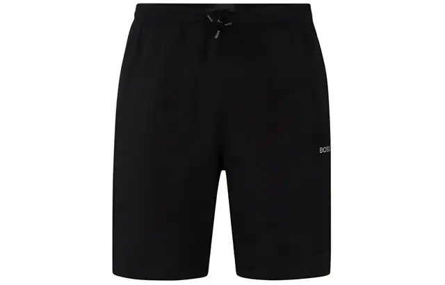 HUGO BOSS Stretch-Cotton Regular-Fit Shorts With Logo Detail