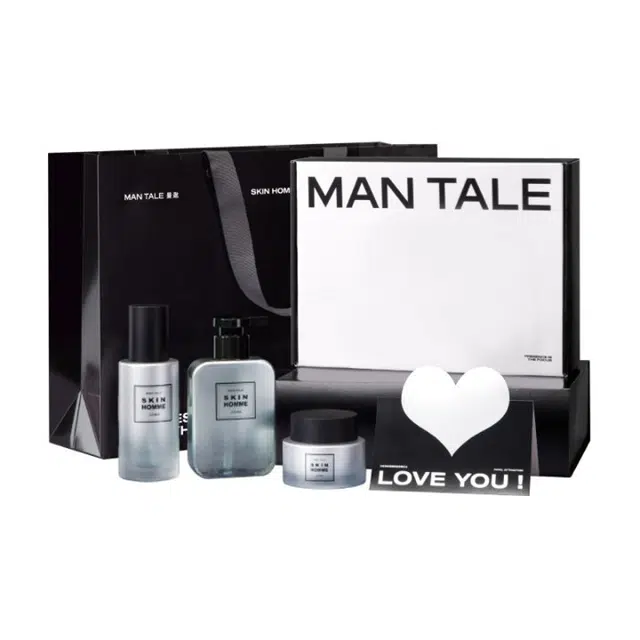 曼逖 男士烟酰胺 美白淡印 美白淡印 护肤套装 深层清洁淡斑祛痘美白补水保湿滋润水润控油清爽提亮肤色去黑头清爽控油 五件套