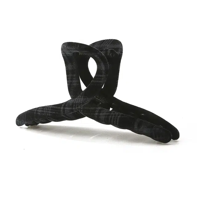 如花梦 高级感后脑勺 秋冬 复古灰格雷系大号 亚克力 发夹 女款