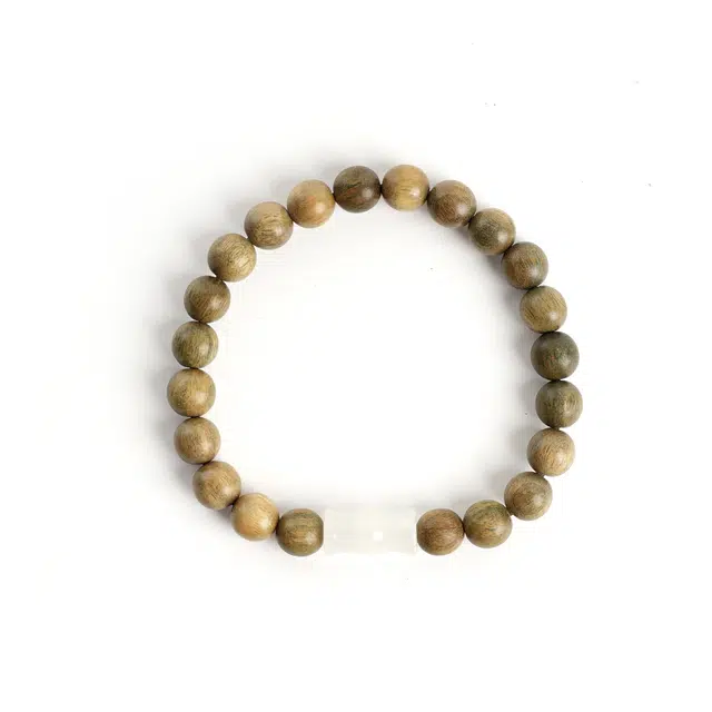 京华录 简约中式禅意典雅经典手持文玩串珠 复古文艺高级感文艺范绕指柔本命年转运 事业有成蒸蒸日上#好运 绿檀 手串 男女同款情侣款