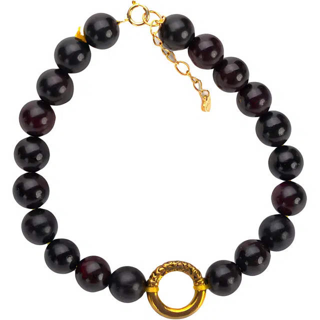 天纵 小叶平安顺遂新中式 小众气质款好运设计吉祥跑环单圈 紫檀属 木作手串 男女同款情侣款