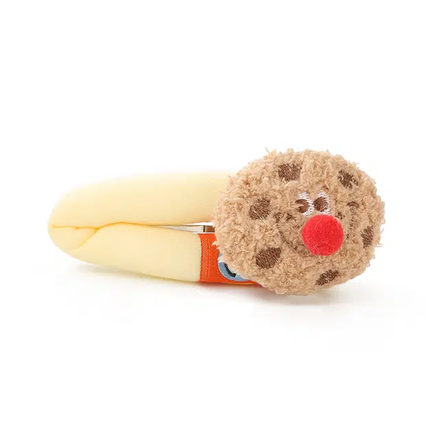 如花梦 甜美曲奇饼泡泡芙毛绒掰掰夹 布艺 发夹 女款