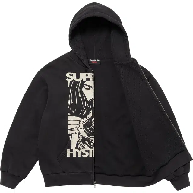 Supreme x HYSTERIC GLAMOUR FW24 WEEK13 Thermal Lined Zip Up Hooded Sweatshirt