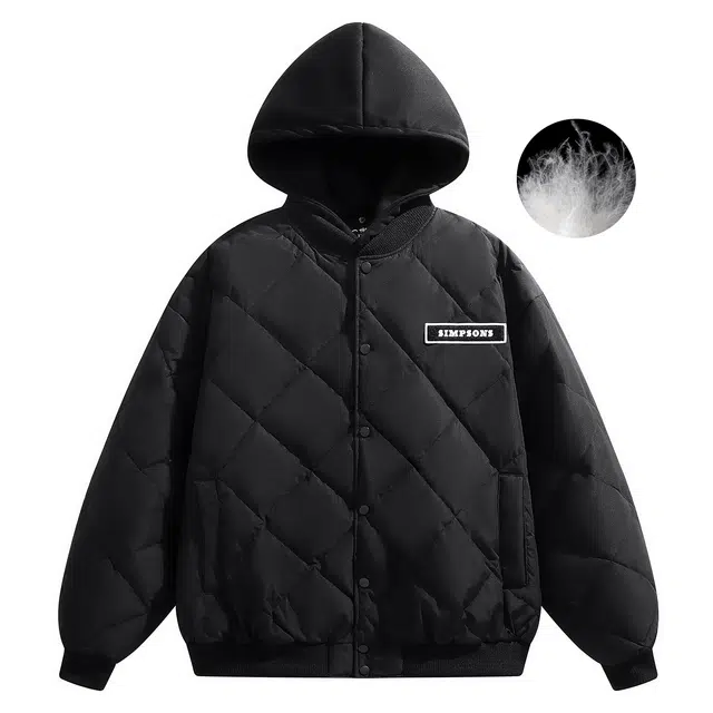 The Simpsons Diamond Plaid Hooded Flight Jacket