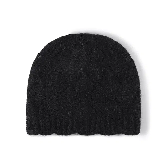 浪莎 光板提花冬季时尚百搭女士毛线帽学生户外出行冷帽保暖加厚针织帽 腈纶 绒线帽 女款