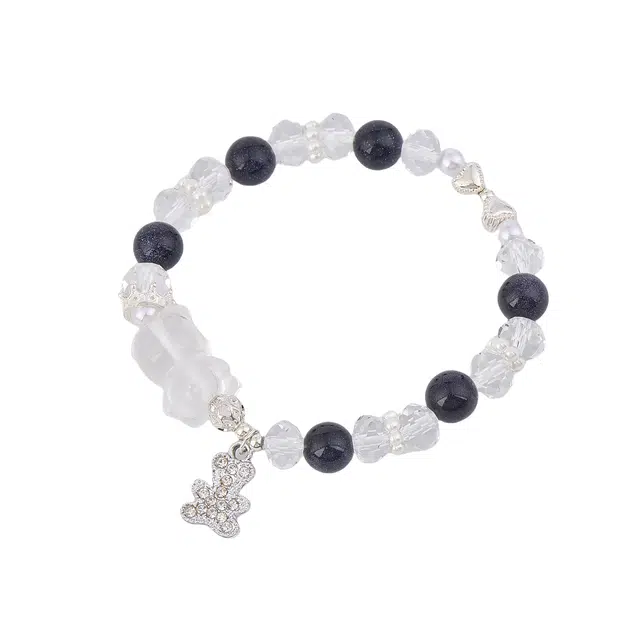 石在行 招财进宝小熊 国潮 复古大气设计感 好事连连盘玩 礼盒 小众新中式福瑞平安好运 水晶 手串 女款