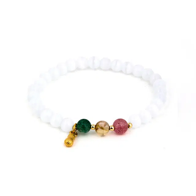 好事花生 平安喜乐 克兰茜 诸事顺遂 新中式国风复古转运珠手饰 一帆风顺 福气满满 有钱花国潮精致高颜值串珠 猫眼石 手串 女款