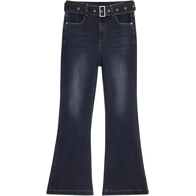 爱依服 高腰合身有弹力牛仔裤 女款 牛仔深蓝