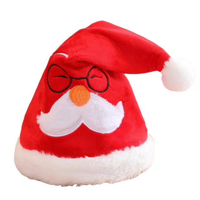 蒙小仔 创意电动圣诞帽子 会唱歌 摇摆 发光 玩偶周边