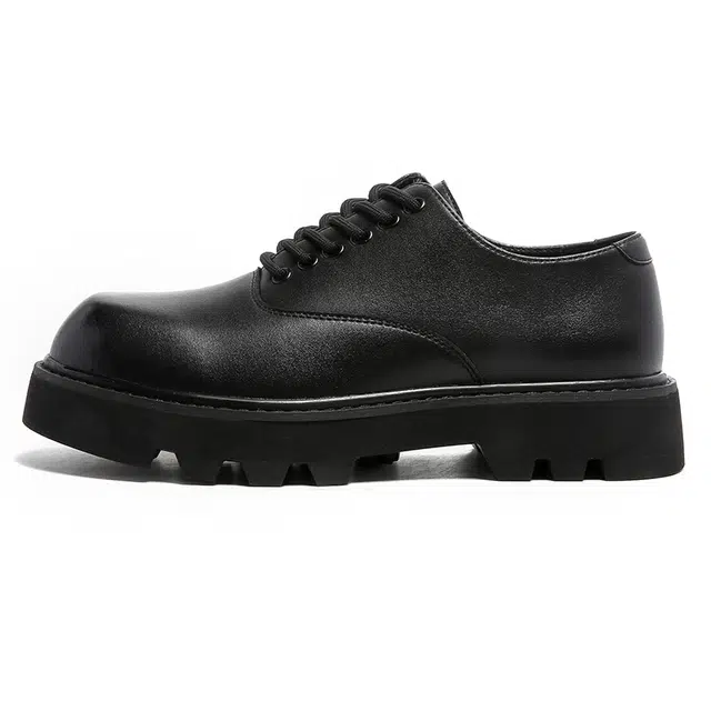 Mingyitu Casual Leather Shoes Black