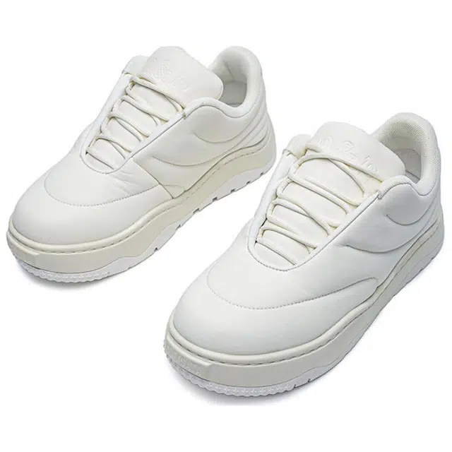 百伦韩 牛剖层革 时尚简约舒适 低帮 板鞋 男女同款 白色