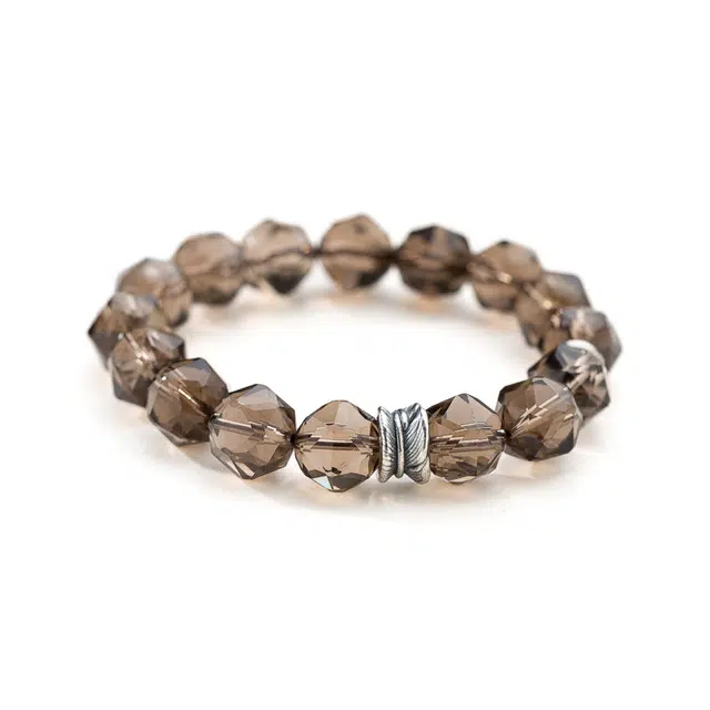 仙源 切面 个性招财新中式简约 念珠单圈  平安福 礼盒 水晶 手串 男女同款情侣款