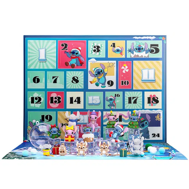 野兽王国 野兽王国迪士尼史迪奇 史迪仔公仔 圣诞倒数日历摆件 景品