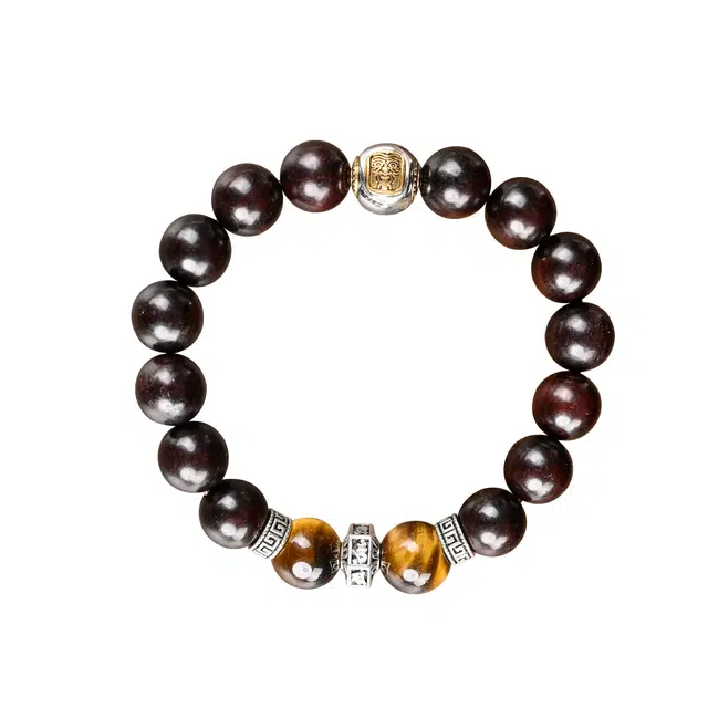 天纵 诸事顺利六字真言小叶佛珠 国潮创意款平安转运紫 檀 木佛珠 紫檀属 木作手串 男女同款情侣款