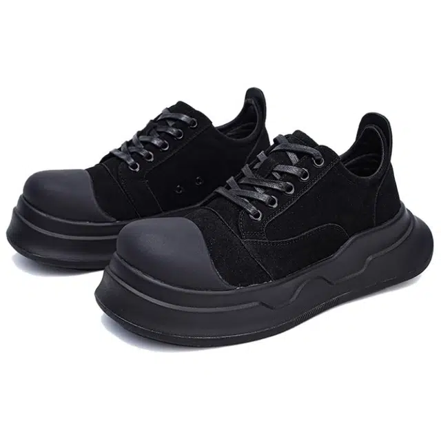 年走索 复古翘头纯色百搭丑萌大头鞋 低帮 板鞋 男女同款