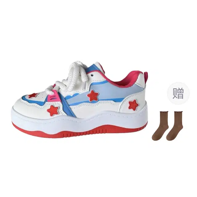 小鹿米利 合成革 厚底美式百搭休闲 包裹性防滑耐磨 低帮 板鞋 女款