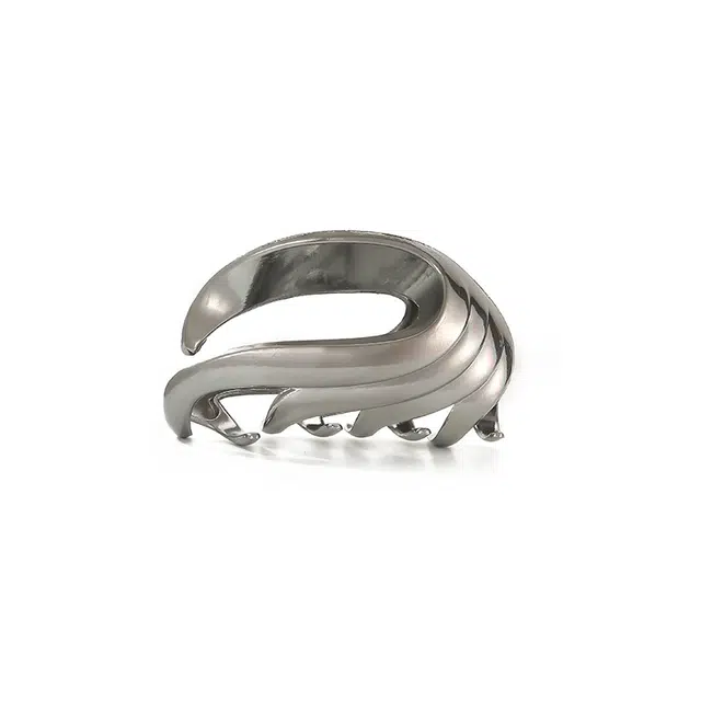 如花梦 高级感发量少金属抓夹 高马尾固定半扎盘发鲨鱼 合金 发夹 女款