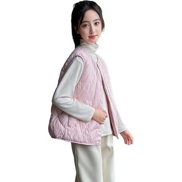 木木屋羽绒服 圆领舒适洋气无袖 青少年