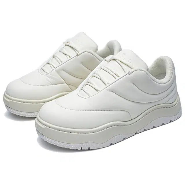 百伦韩 牛剖层革 时尚简约舒适 低帮 板鞋 男女同款 白色
