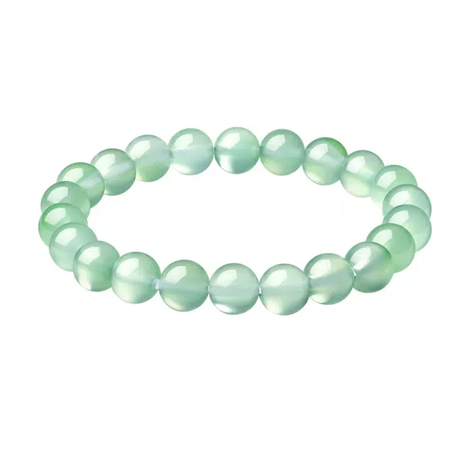 周大生 万物有灵素玉绿野手饰小众清新饰品上班上学通勤百搭贵气感表白纪念日生日好礼 玉髓 手串 女款