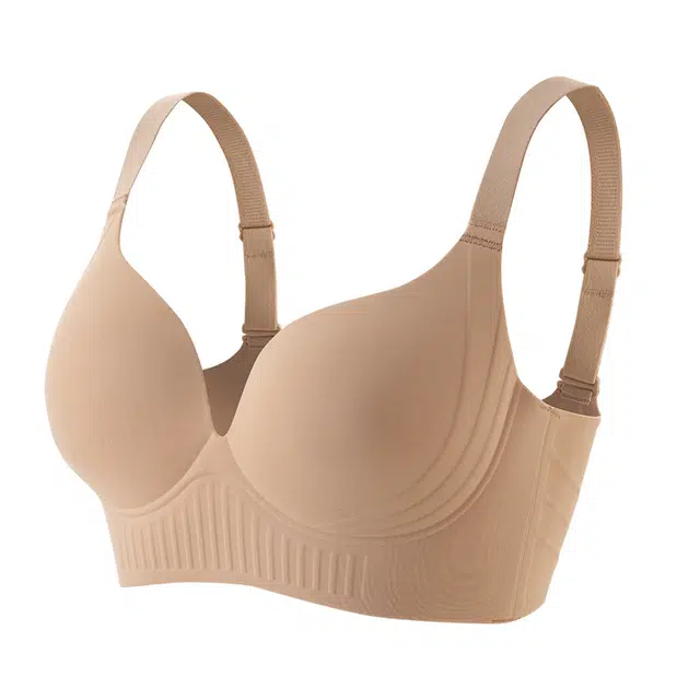 新世家族 简约无痕薄款收副乳聚拢无钢圈舒适透气一片式文胸 女款 组合装