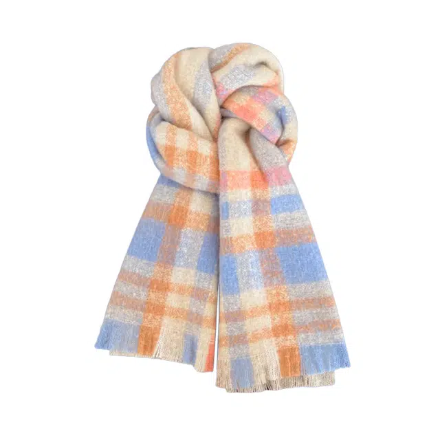 【礼盒可选】 浪莎 韩系氛围感马海毛围巾秋冬季加厚保暖百搭情侣高级感披肩围脖 男女同款 绒线围巾 男女同款情侣款