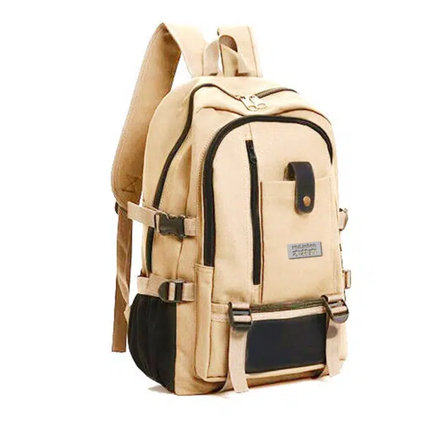 木林森 韩版休闲旅行耐磨登山大容量学生书包电脑旅游包 涤纶 背包双肩包 常规 男女同款情侣款 黑色/卡其色/棕色/军绿色/浅卡其色